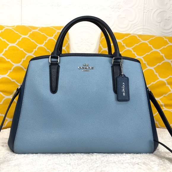 Coach Handbags - 🌸OFFERS?🌸Coach Leather Color-block Blue Satchel